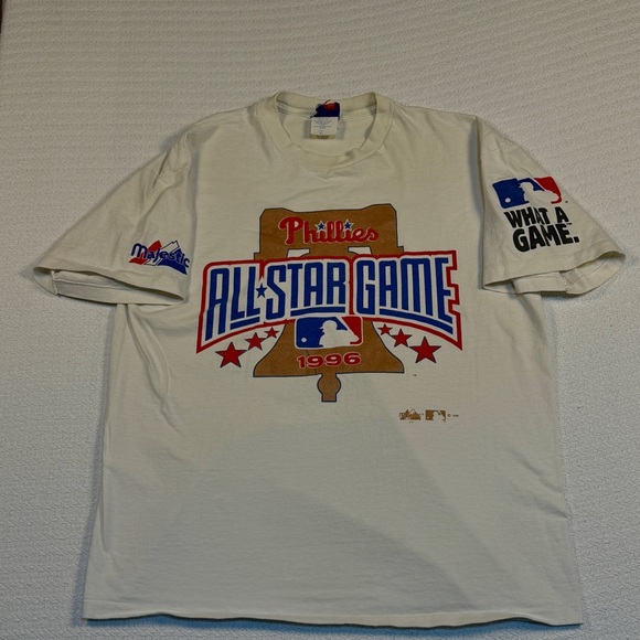 Majestic Other - Majestic 1996 MLB Phillies All Star Game T-Shirt Single Stitch Men‎ XL Baseball